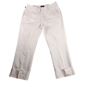 Polo Jeans Co Ralph Lauren Chino Pants Womens 10 Pink Stretch Button Zip Casual